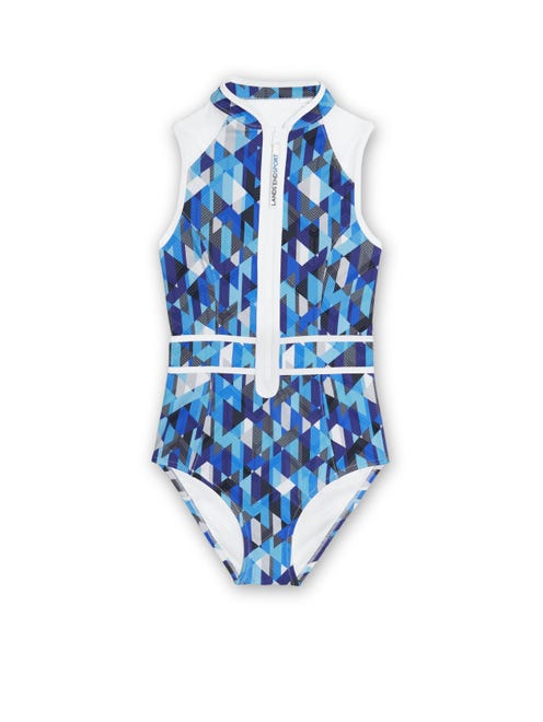 Lands' End Women's Zip-front One Piece Swimsuit, available in sizes 00-12, $119.