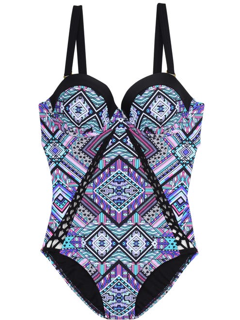 Swimsuits For All Mastermind Kaleidoscope Underwire Swimsuit, available in sizes 6-24, $61.60.