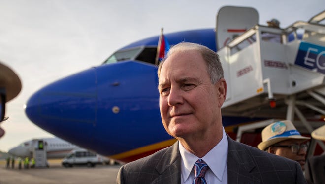 Southwest CEO Gary Kelly in Havana after the airline made its maiden flight to the city on Dec. 12, 2016.