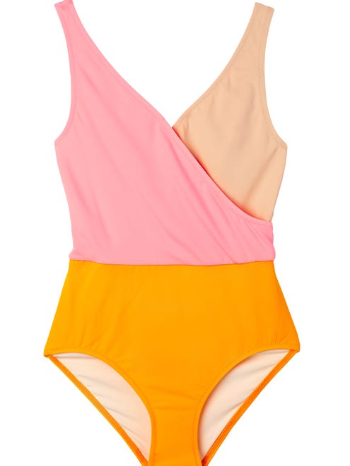 Solid & Striped The Ballerina in Coral Nude Marigold, available in sizes XS-L, $158.
