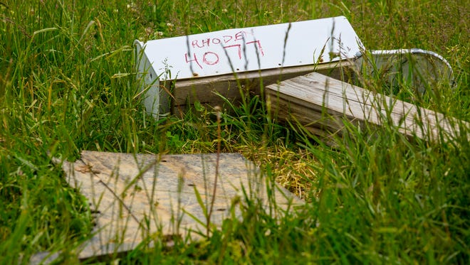 May 17, 2016: A mailbox is visible from the road Tuesday, on the property where Christopher Rhoden Sr and Gary Rhoden were found shot and killed. Christopher Sr.'s mobile home was seized by the Pike County Sheriff and the Ohio Bureau of Criminal Investigations.

After more than three weeks of gathering evidence in the April 22 killings that left seven family members and a fiancee dead, authorities have released the Rhoden properties on Union Hill and Union roads to surviving relatives.

Authorities released the property back to the families late Monday, said Dan Tierney, spokesman for the Ohio Attorney GeneralÕs office.