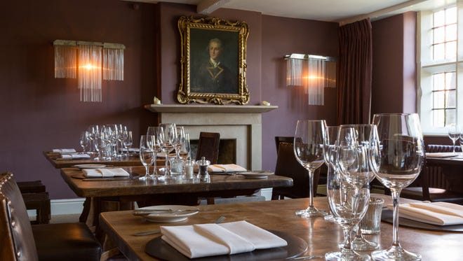 Enjoy Dan Smith’s modern cooking in the dining room, sophisticated pub classics in the bar. A perfect base for exploring the Peak District and the Derbyshire Dales. 
B&B singles from $150, doubles from $237. Discount vouchers (see GHG website). À la carte $56. 44(0)1629 733518, thepeacockatrowsley.co.uk