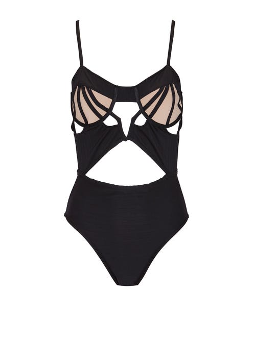 For Love & Lemons Balmy Cut Out One Piece, sizes XS-L, $198.