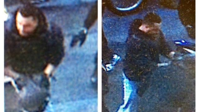 This combination of undated images released by the the New York City Police Department shows a man wanted for questioning in regards to an assault on Sept. 29, 2013 where dozens of bikers stopped a Range Rover SUV on a highway, attacked the vehicle, then chased the driver.