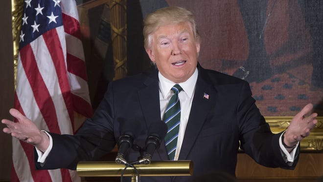 President Trump speaks during the Friends of Ireland Luncheon at the U.S. Capitol on March 16, 2017.