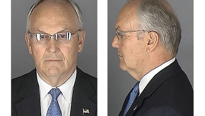 Photos released by the Metropolitan Airports Commission Police Department show former Sen. Larry Craig, R-ID., taken at the time of his arrest on June 11, 2007 at the Minneapolis-St. Paul International Airport.