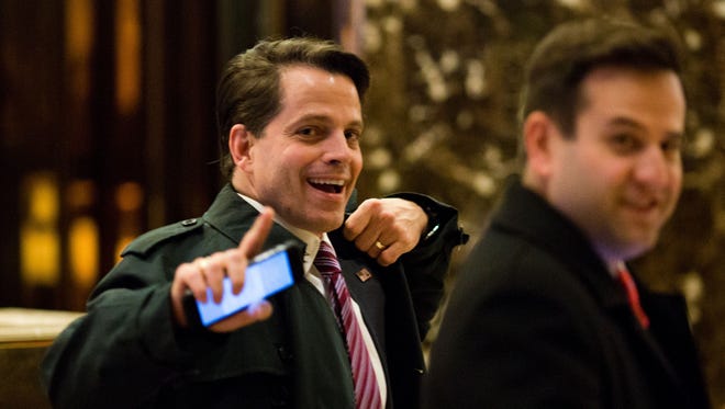 Scaramucci leaves Trump Tower in New York City on Dec. 5, 2016.