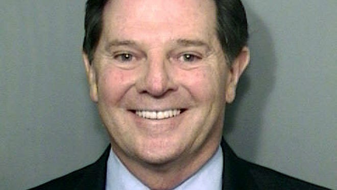 U.S. Rep. Tom Delay, R-Texas, is shown in a booking photo taken on October 20, 2005 in Houston, Texas. Delay turned himself in October 20 to the Harris County sheriff's office to face charges of money laundering.